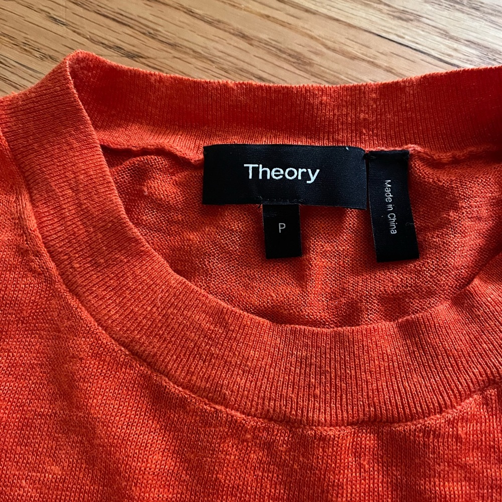 THEORY LINEN BLEND SLEEVELESS TOP - Picture 8 of 8
